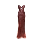 Maria Lucia Hohan Zephyra Gown in Truffle | Evening Gowns | Coveti