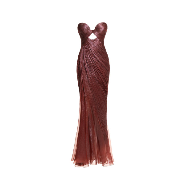 Maria Lucia Hohan Zephyra Gown in Truffle | Evening Gowns | Coveti