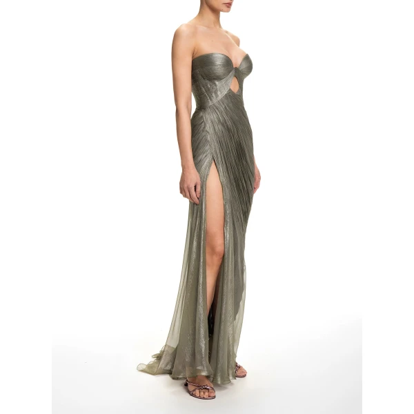 Maria Lucia Hohan Zephyra Gown in Woodsmoke | Evening Gowns | Coveti