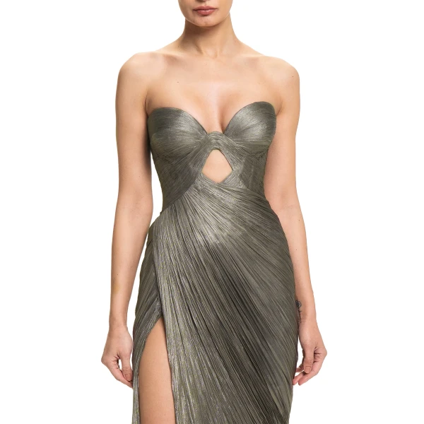 Maria Lucia Hohan Zephyra Gown in Woodsmoke | Evening Gowns | Coveti