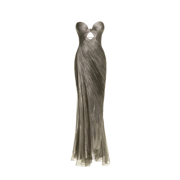 Maria Lucia Hohan Zephyra Gown in Woodsmoke | Evening Gowns | Coveti