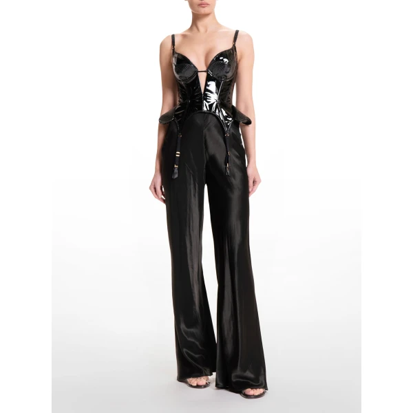 Maria Lucia Hohan Zina Corset in Licorice | Sleeveless | Coveti