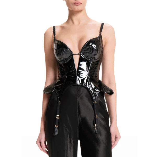 Maria Lucia Hohan Zina Corset in Licorice | Sleeveless | Coveti