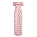 Markarian Clover Pink Bouquet Ikat Gown | Evening Gowns | Coveti