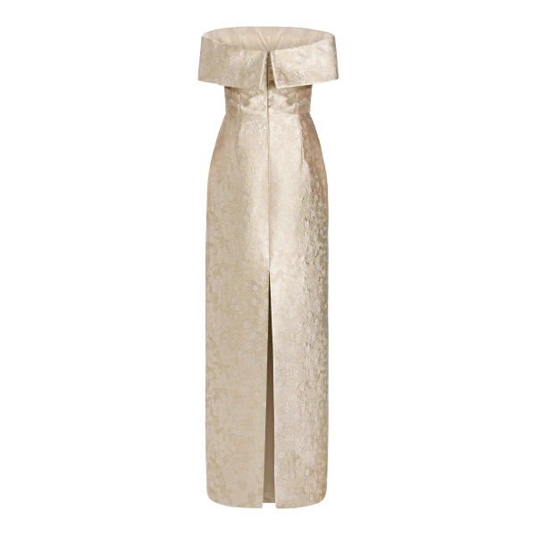 Markarian Clover Silver Gown, view 3 | Evening Gowns | Coveti
