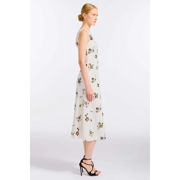 Markarian Coquette Sequined Cotton Midi Dress, view 3 | Midi Dresses | Coveti
