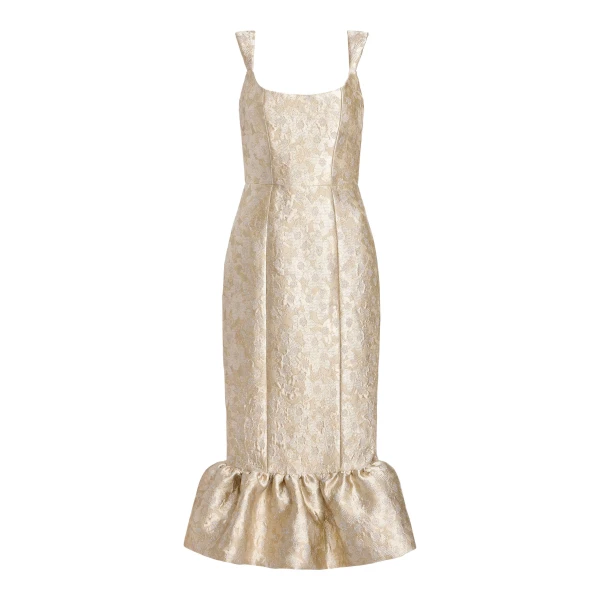 Ginevra Silver Midi Dress