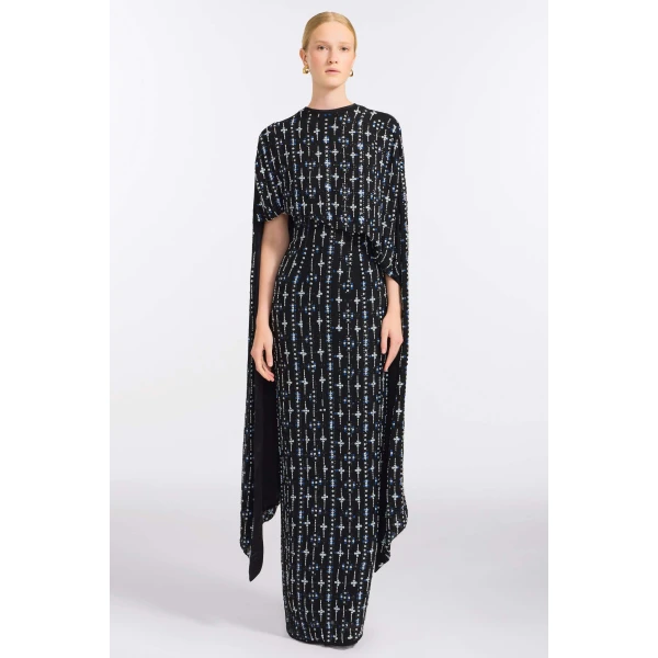 Markarian Goldie Beaded Cape Top, view 2 | Tops | Coveti