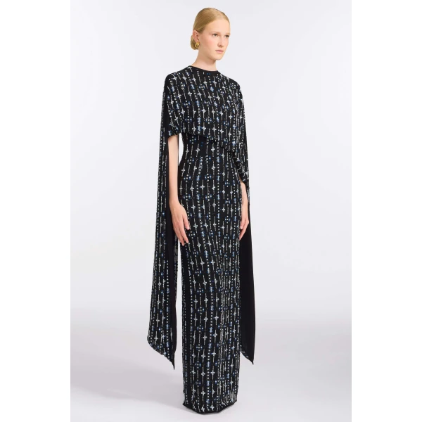 Markarian Goldie Beaded Cape Top, view 3 | Tops | Coveti