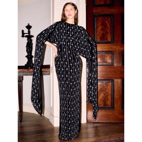 Markarian Goldie Beaded Cape Top, view 6 | Tops | Coveti