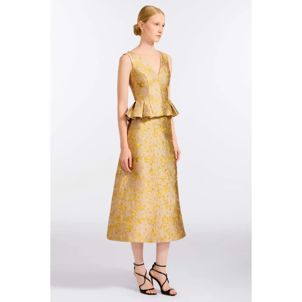 Markarian Jasminium Gold Top, view 3 | Sleeveless | Coveti