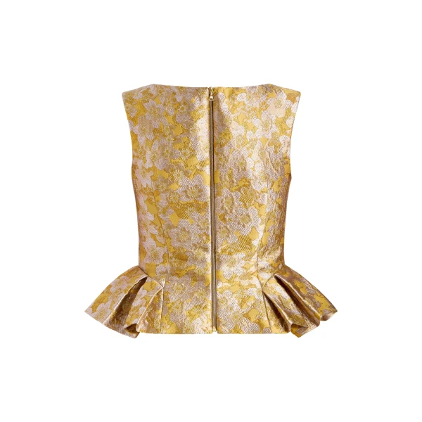 Markarian Jasminium Gold Top, view 5 | Sleeveless | Coveti