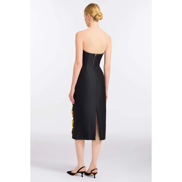 Markarian Lily Sequin Embellished Drape Top, view 4 | Sleeveless | Coveti
