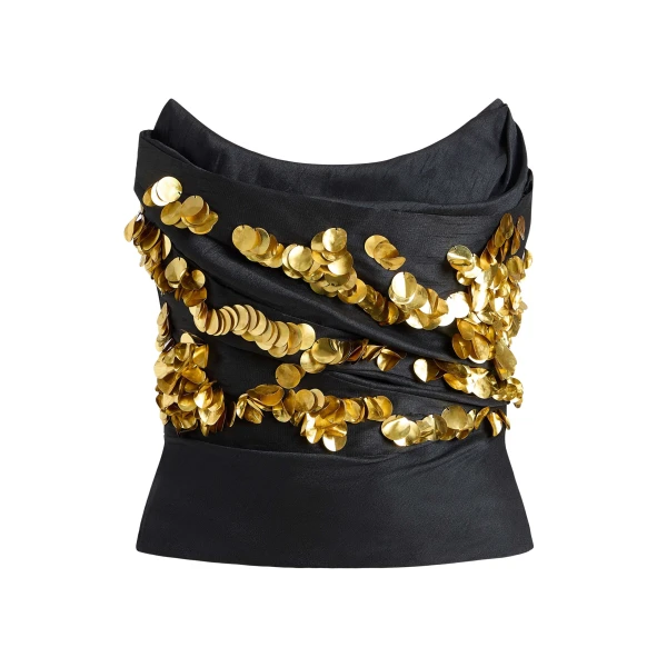 Lily Sequin Embellished Drape Top