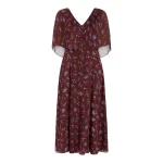 Markarian Marina Maroon Midi Dress | Midi Dresses | Coveti