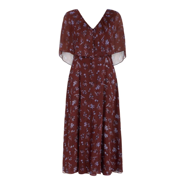 Marina Maroon Midi Dress