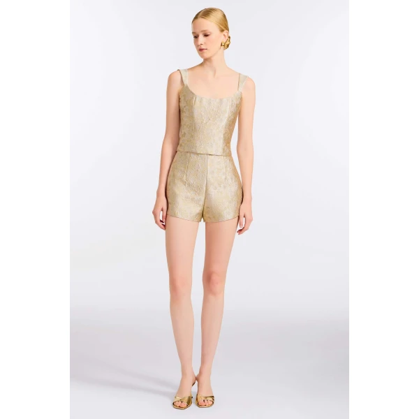 Markarian Mira Silver Shorts, view 2 | Shorts | Coveti