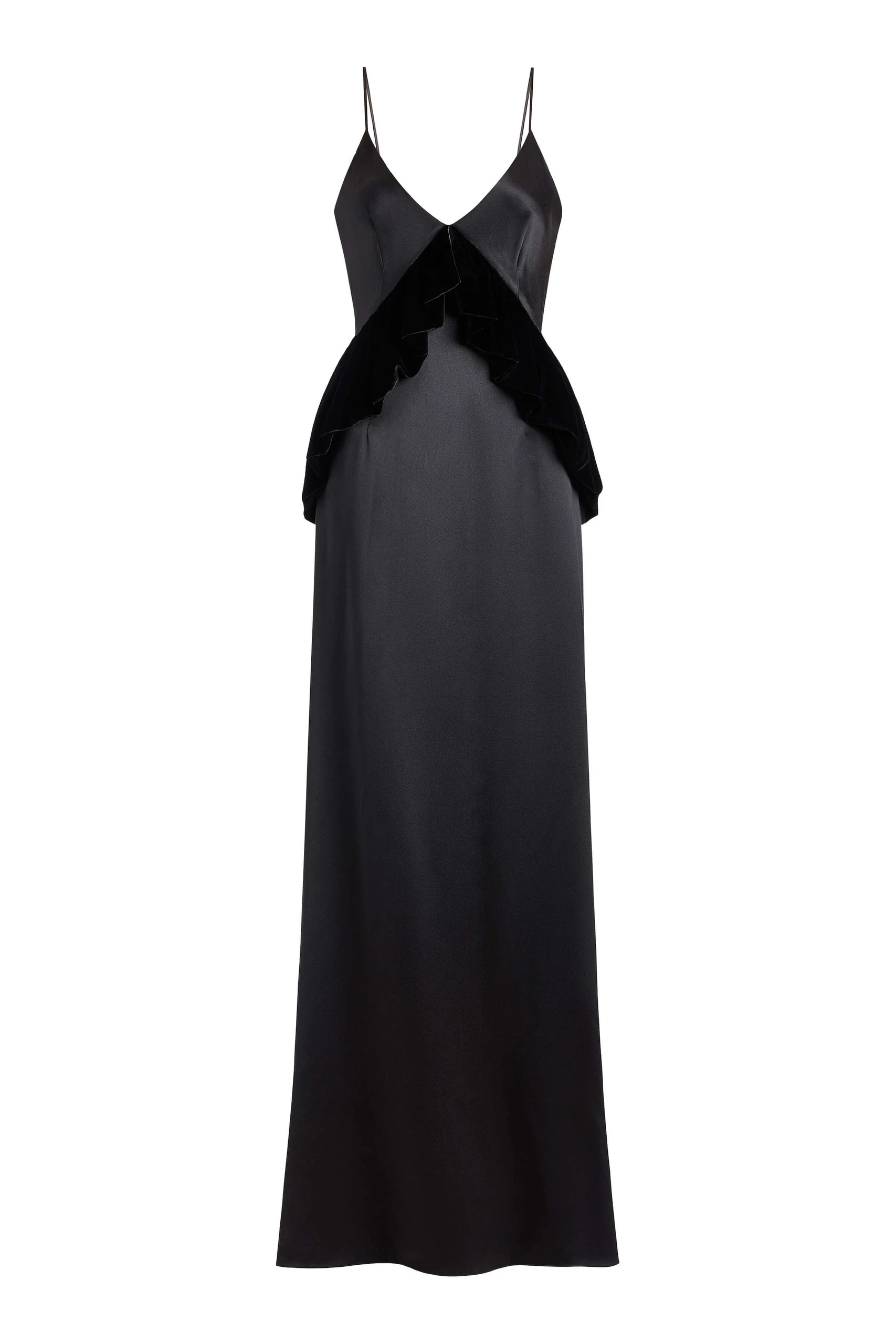 Markarian Neroli Black Satin and Velvet Gown Markarian Neroli Black Satin and Velvet Gown | Evening Gowns | Coveti