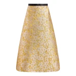 Markarian Pia Gold Midi Skirt | Midi Skirts | Coveti