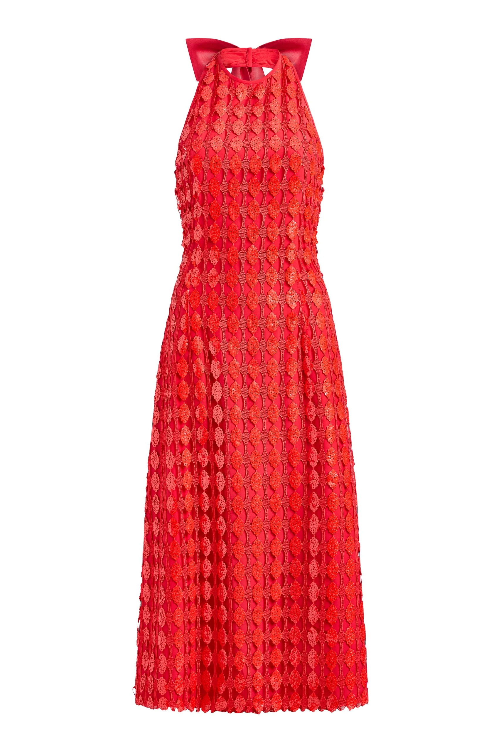 Markarian Ravenna Scarlet Halter Dress Markarian Ravenna Scarlet Halter Dress | Midi Dresses | Coveti
