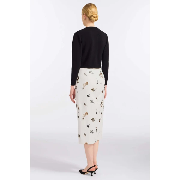 Markarian Savannah Sequined Cotton Wrap Skirt, view 4 | Midi Skirts | Coveti