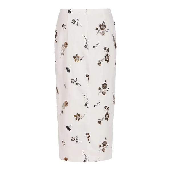 Markarian Savannah Sequined Cotton Wrap Skirt, view 5 | Midi Skirts | Coveti
