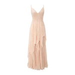 Marmar Halim A-Line Pleated Chiffon Dress With Layers | Evening Gowns | Coveti