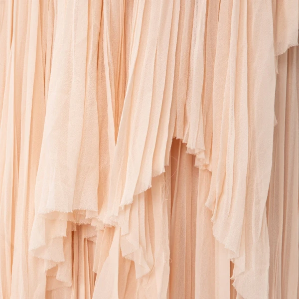 Marmar Halim A-Line Pleated Chiffon Dress With Layers | Evening Gowns | Coveti