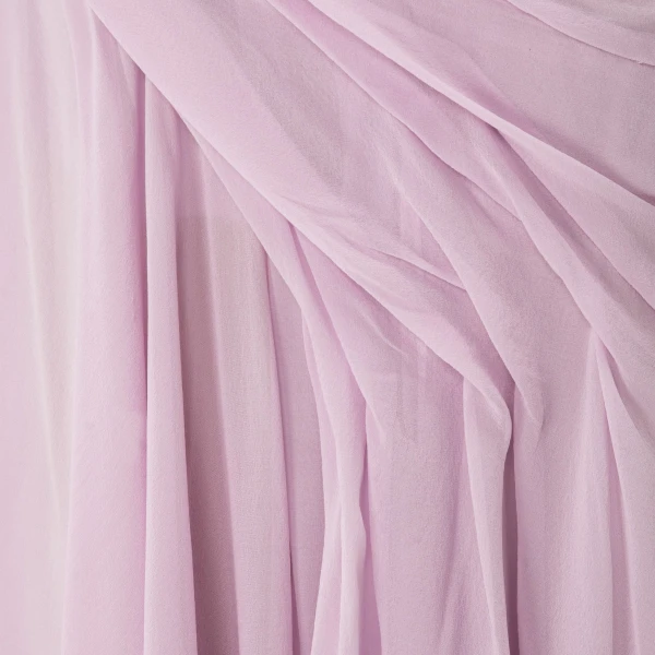 Marmar Halim Asymmetrical Draped Chiffon Dress in Pink | Evening Gowns | Coveti