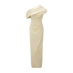 Marmar Halim Asymmetrical Draped Taffeta Dress | Evening Gowns | Coveti