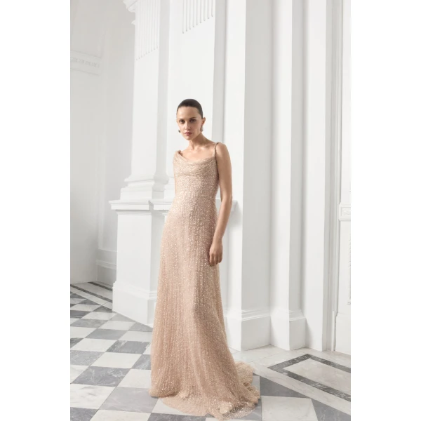Marmar Halim Asymmetrical Embroidered Dress | Evening Gowns | Coveti