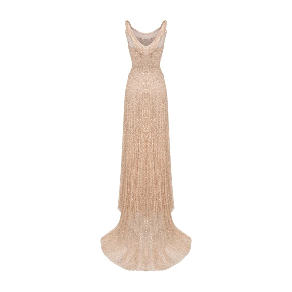 Marmar Halim Asymmetrical Embroidered Dress | Evening Gowns | Coveti