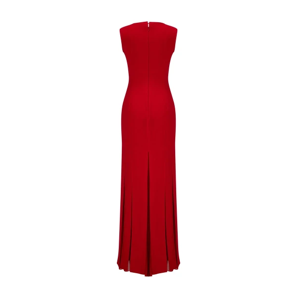 Marmar Halim Crepe Dress With Detailed Chiffon | Evening Gowns | Coveti