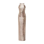 Marmar Halim High-Neck Embroidered Dress | Evening Gowns | Coveti