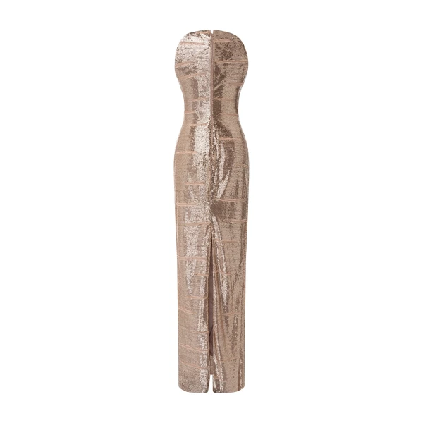 Marmar Halim High-Neck Embroidered Dress | Evening Gowns | Coveti