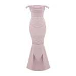 Marmar Halim Off-Shoulder Draped Taffeta Dress | Evening Gowns | Coveti
