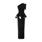 Marmar Halim One-Shoulder Crepe Dress | Evening Gowns | Coveti