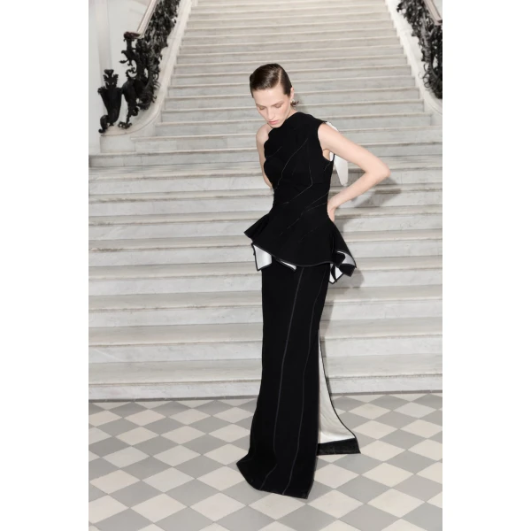 Marmar Halim One-Shoulder Crepe Dress | Evening Gowns | Coveti