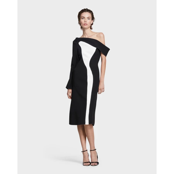 Maticevski Catapult Dress in Black | Midi Dresses | Coveti