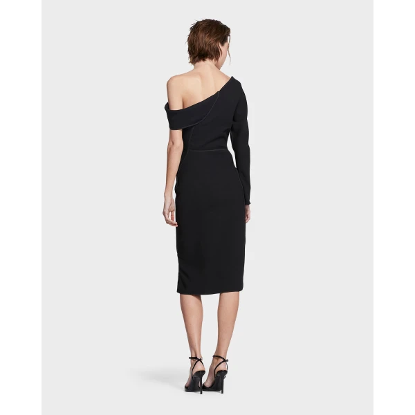 Maticevski Catapult Dress in Black | Midi Dresses | Coveti