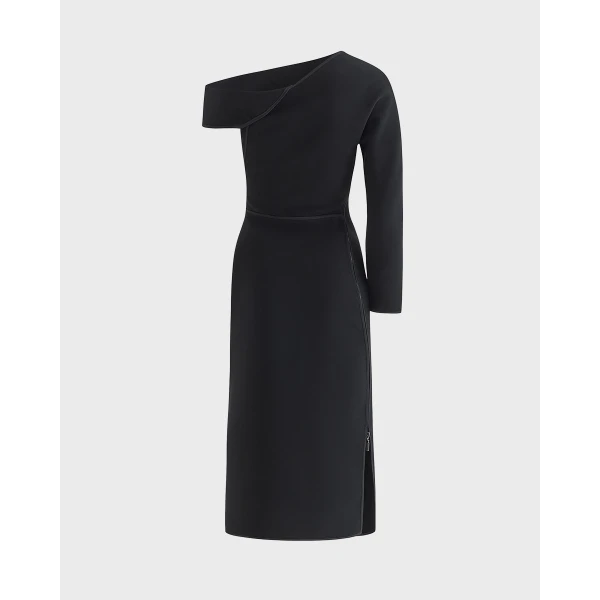 Maticevski Catapult Dress in Black | Midi Dresses | Coveti