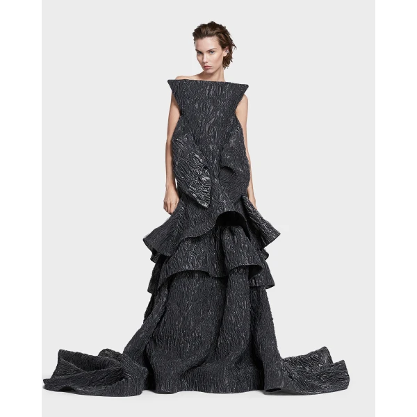Maticevski Friesian Gown in Black | Evening Gowns | Coveti