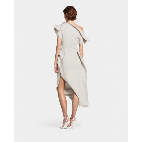 Maticevski Invoke Dress in Beige | Midi Dresses | Coveti