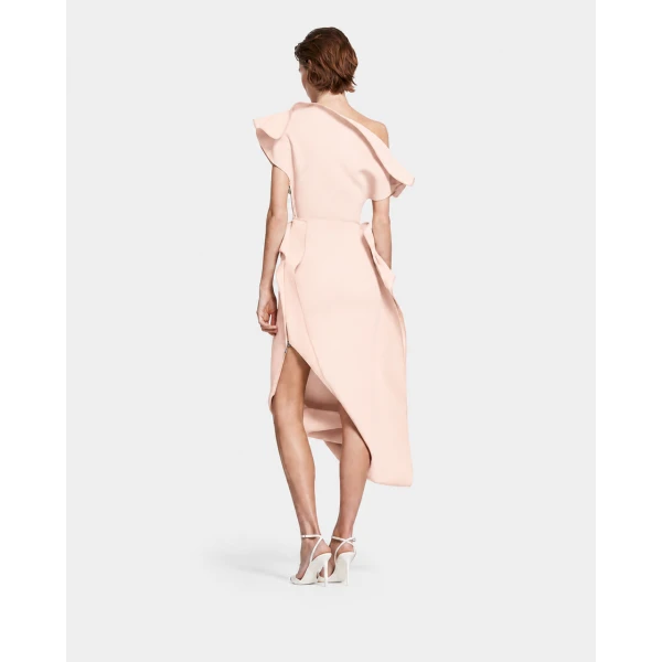 Maticevski Invoke Dress in Orange | Midi Dresses | Coveti