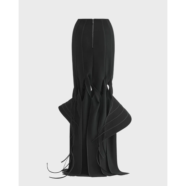 Maticevski Newfound Skirt in Black | Maxi Skirts | Coveti