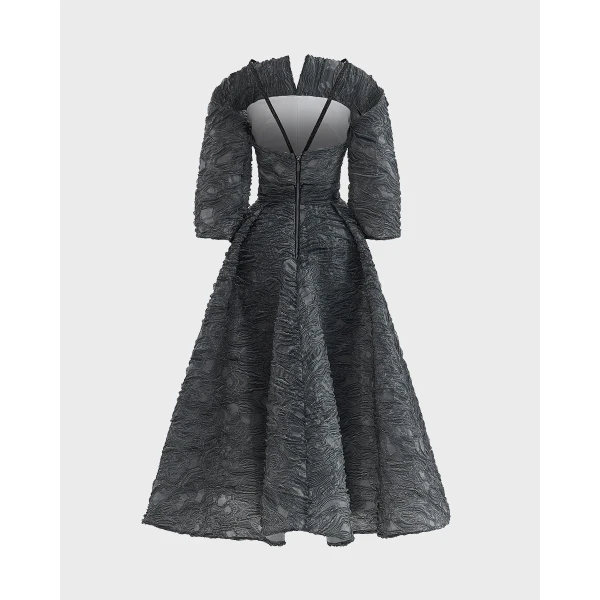 Maticevski Phantom Dress in Grey | Midi Dresses | Coveti
