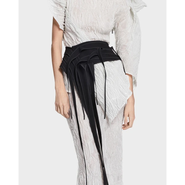 Maticevski Scintillate Hip Band in Black | Belts | Coveti