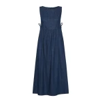Max Mara Abano Cotton Denim Dress in Navy | Maxi Dresses | Coveti