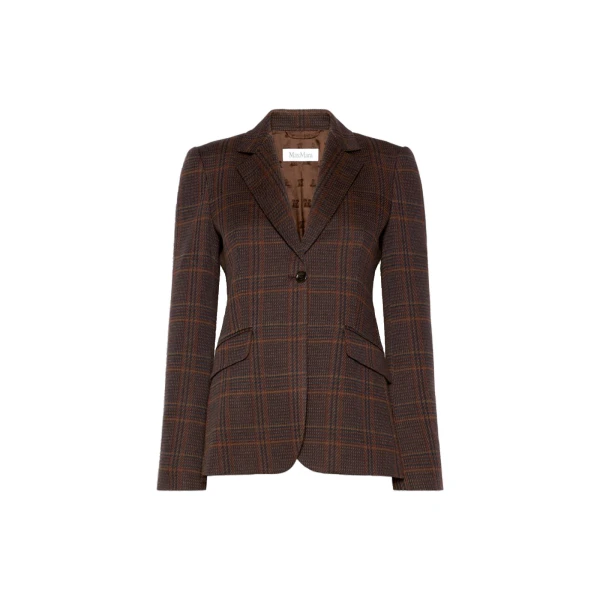 Abate Wool and Cotton Single-Breasted Blazer in Brown Bordeaux