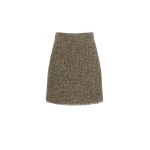 Max Mara Abetaia Wool Blend Boucle Mini Skirt in Brown | Mini Skirts | Coveti